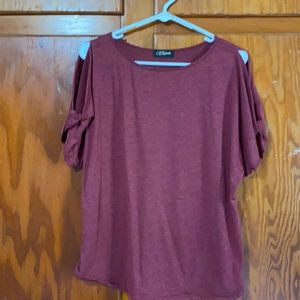 L open shoulder top